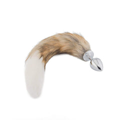 Fox Tail Metal Plug, Brown with White 18'