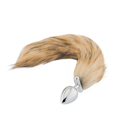 Brown Fox Shapeable Metal Tail Plug, 18'