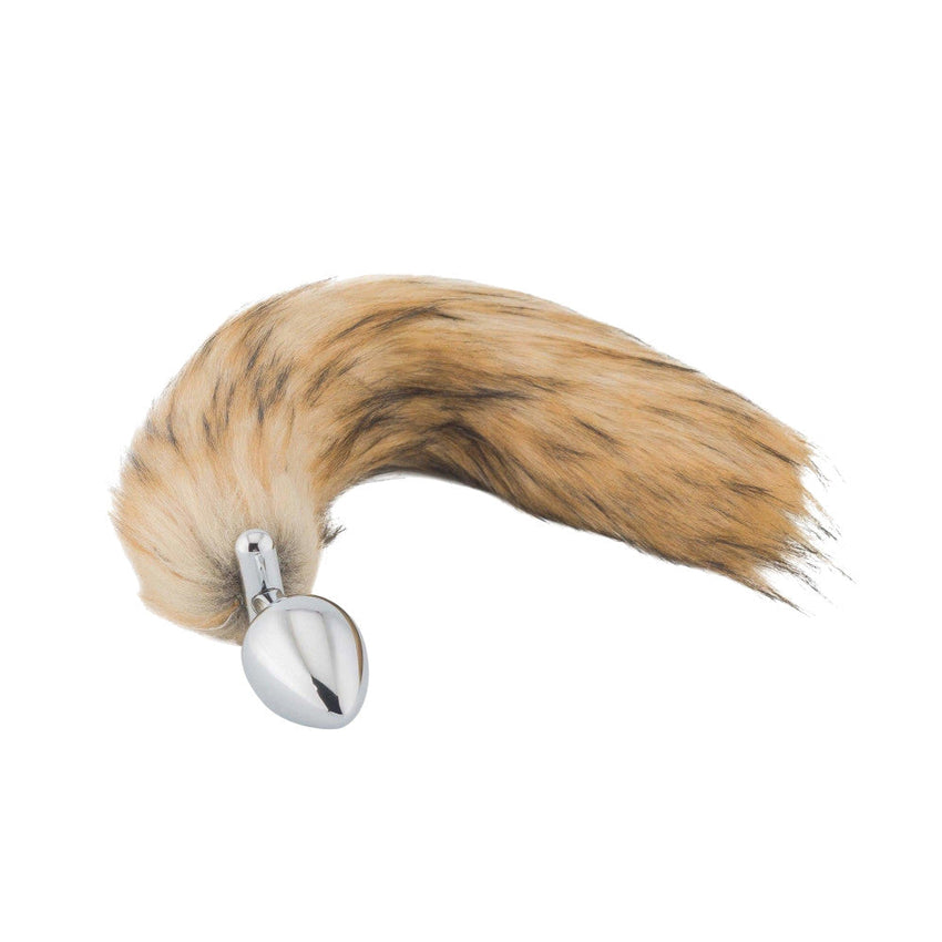 Brown Fox Shapeable Metal Tail Plug, 18'