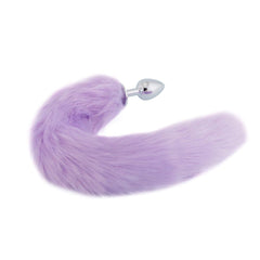 Fluffy Fox Tail Plug, Purple 18'