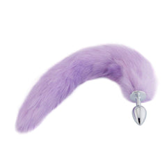 Fluffy Fox Tail Plug, Purple 18'