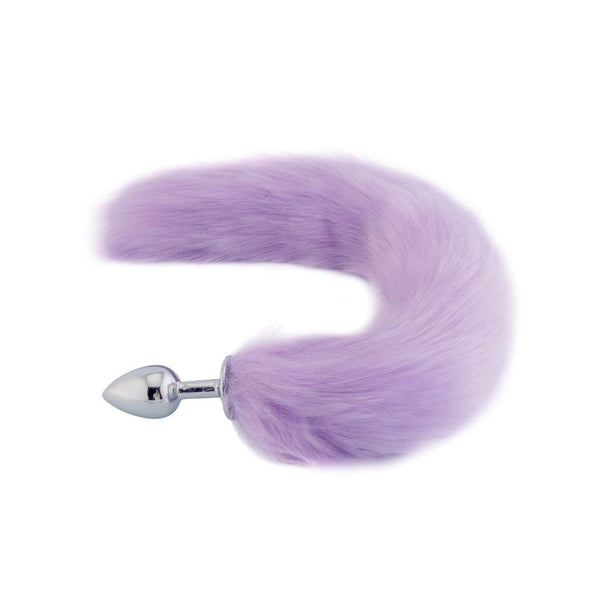 Fluffy Fox Tail Plug, Purple 18'