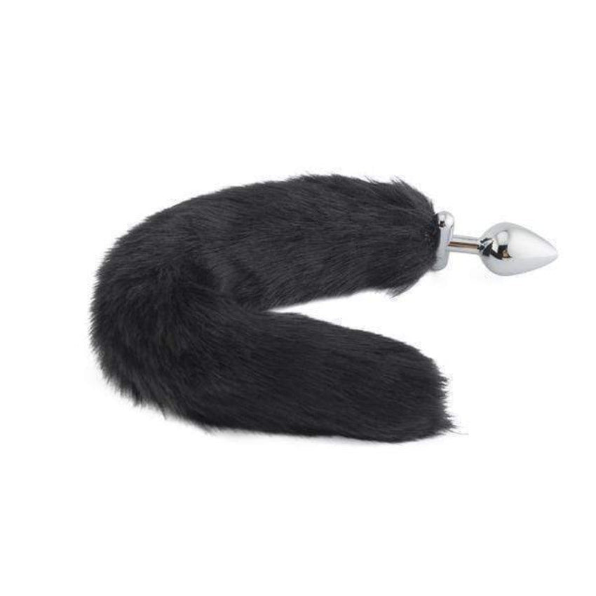 Adjustable Fox Tail Metal Plug, Black 18'