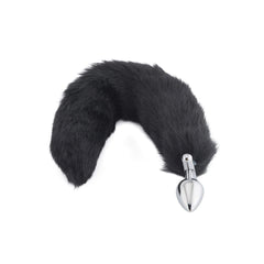 Adjustable Fox Tail Metal Plug, Black 18'