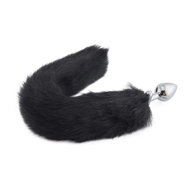 Adjustable Fox Tail Metal Plug, Black 18'