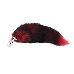 Fox Tail Plug, Black with Red 16'