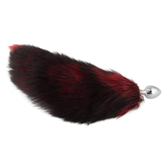 Fox Tail Plug, Black with Red 16'