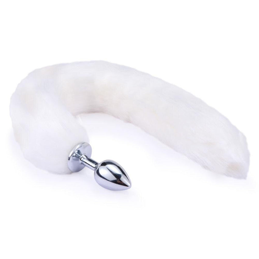 7' Wild White Cat Silicone Tail Plug