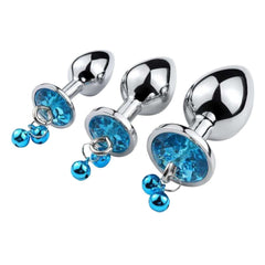 Dangling Jeweled Bell Princess Plug, 3-Piece Set