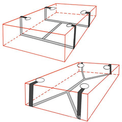 Adjustable Under Bed Restraints Bondage Toy