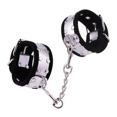 Metallic Leather Bondage Cuffs