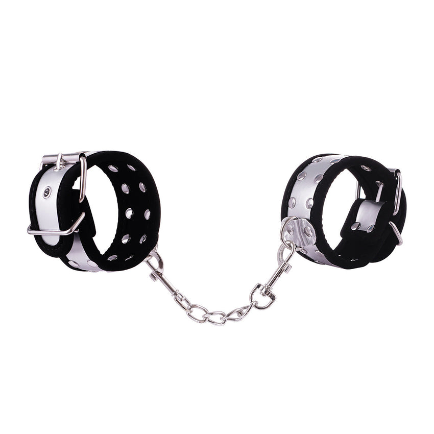 Metallic Leather Bondage Cuffs