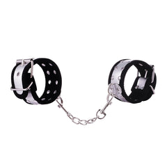 Metallic Leather Bondage Cuffs