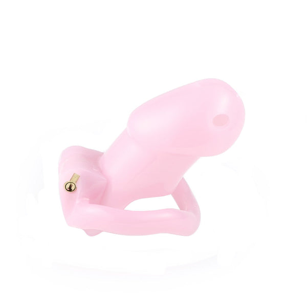 Pink Silicone Chastity Cage