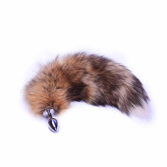 Brown Metal Fox Tail Plug 16'