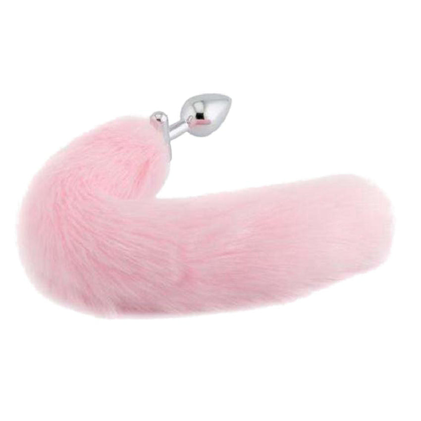 Pink Fox Shapeable Metal Tail Plug, 16'