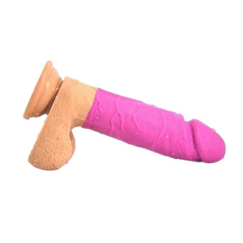 Two-Tone Pussy Tickler Colorful Dildo