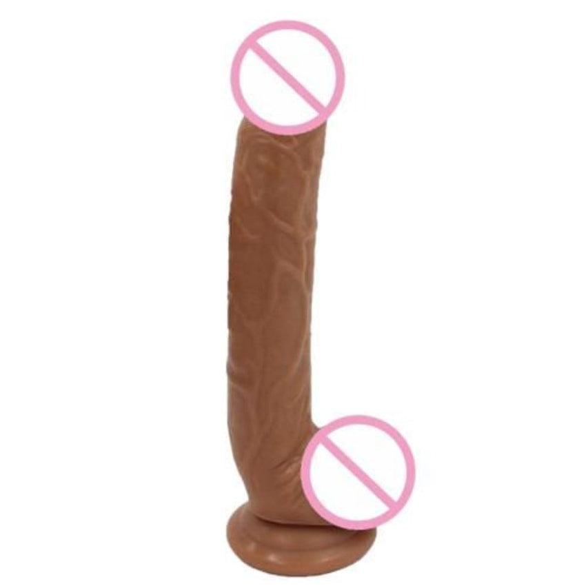 Huge Brown Realistic 10 Inch Suction Cup Dildo