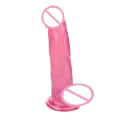 Soft Waterproof 8 Inch Pink Dildo With Suction Cup