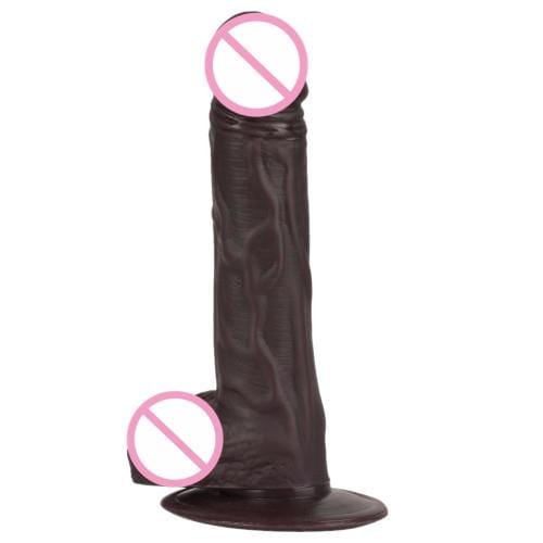 Super Realistic 8 Inch Chocolate Dildo With Suction Cup