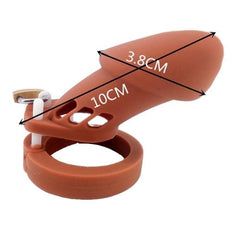 Brown Chastity Ring Dildo