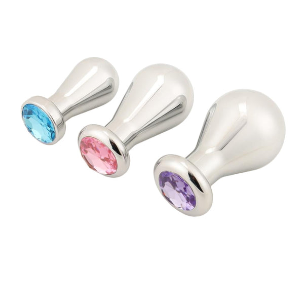 Jeweled Bulb Butt Plug Set (3 Piece)