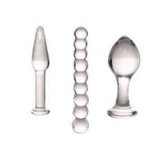 Transparent Sisandsis Dress Glass Plug Set (3 Piece)