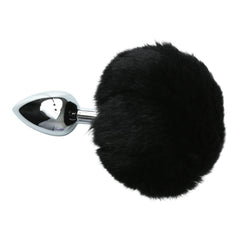 Black Stainless Steel Bunny Tail Plug