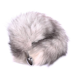 Gray Wolf Tail Butt Plug 18 to 19 Inches