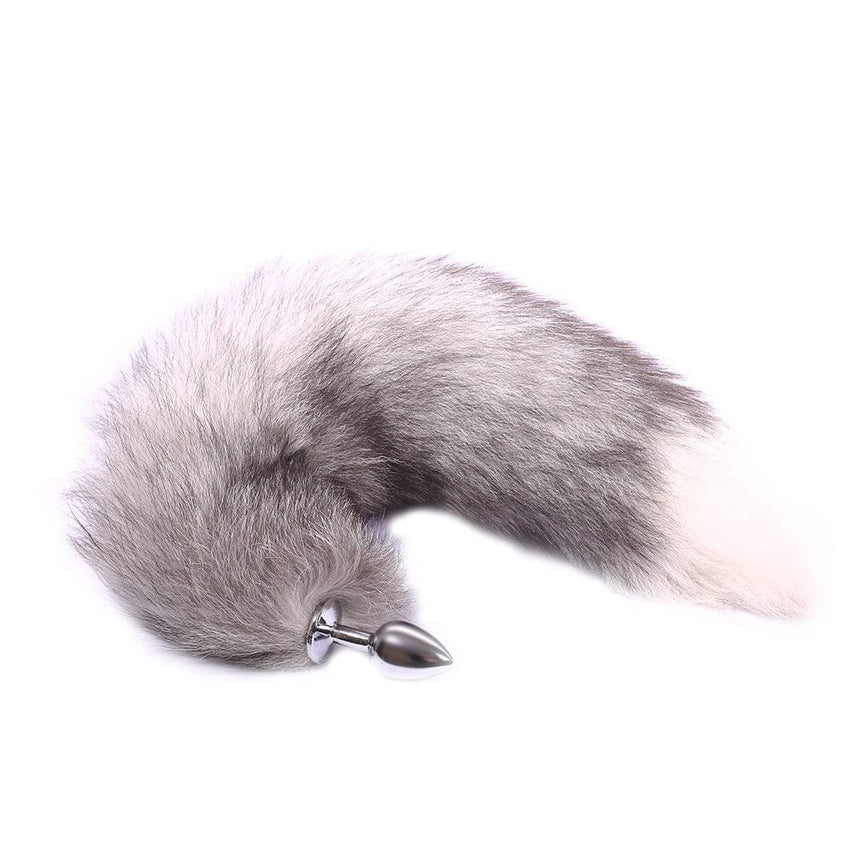 Gray Wolf Tail Butt Plug 18 to 19 Inches