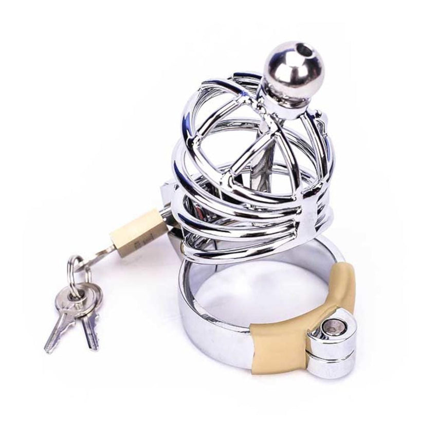 Short Metallic Urethral Cock Cage