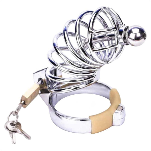 Chrome Rings Urethral Chastity Cage