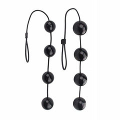 Blacked Out String Anal Beads