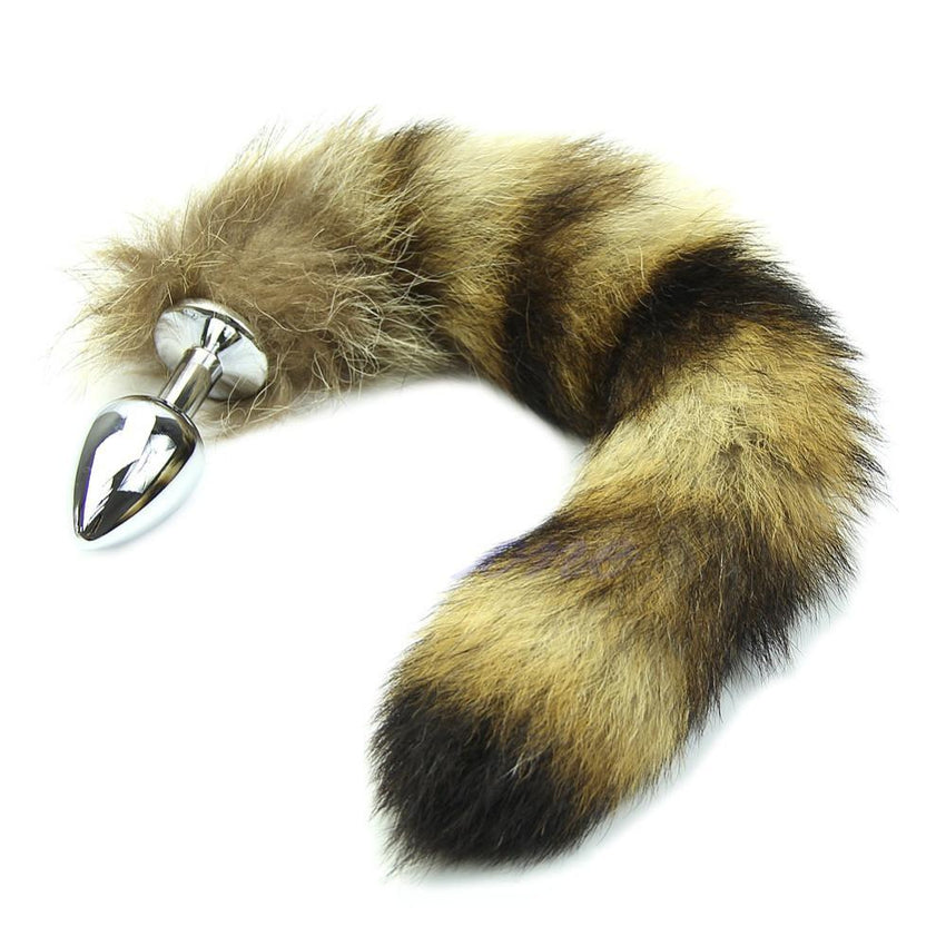 11' Stainless Steel Brown Fox Tail Plug