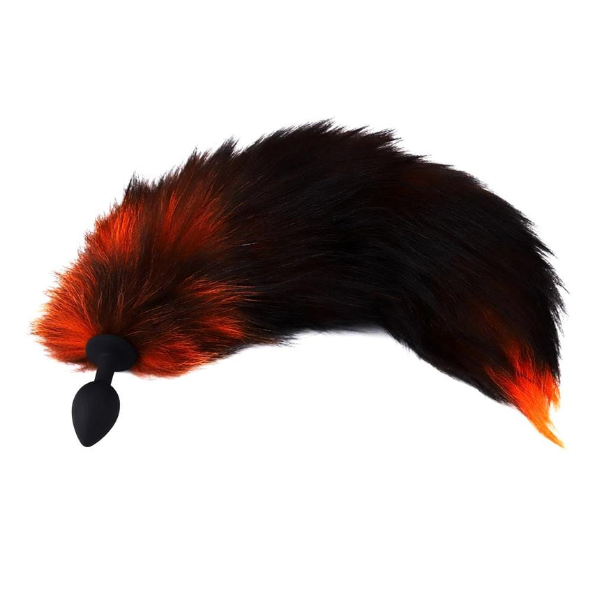 Black & Orange Fox Tail Plug 16'