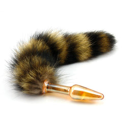 13' Sisandsis Dress Glass Brown Fox Tail Plug