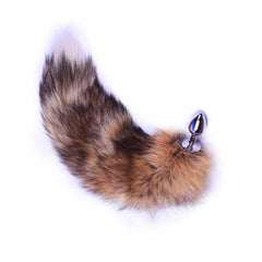 Brown Metal Fox Tail Plug 16'