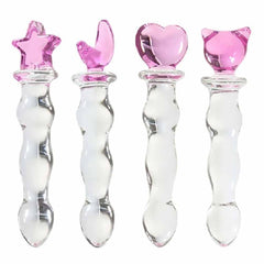 Moon And Star Glass Anal Plug Dildo