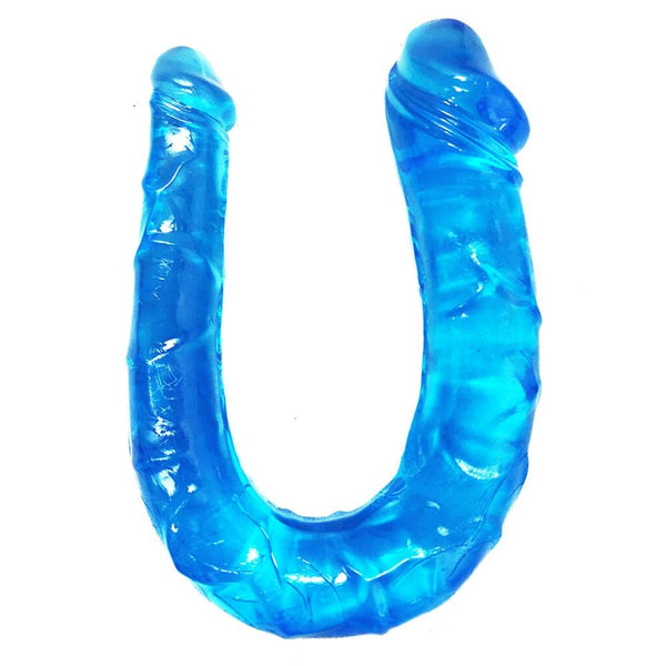 Jelly Double Head Blue Dildo