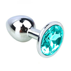 Bejewelled Stainless Steel Butt Plug 2.8 to 3.74 Inches Long