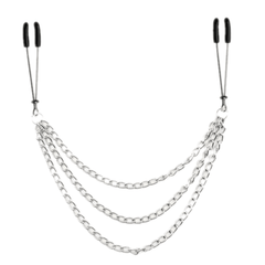 3-Layer Sexy Nipple Clamps With Chain