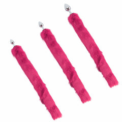 Pink Fox Metal Tail Plug, 32'