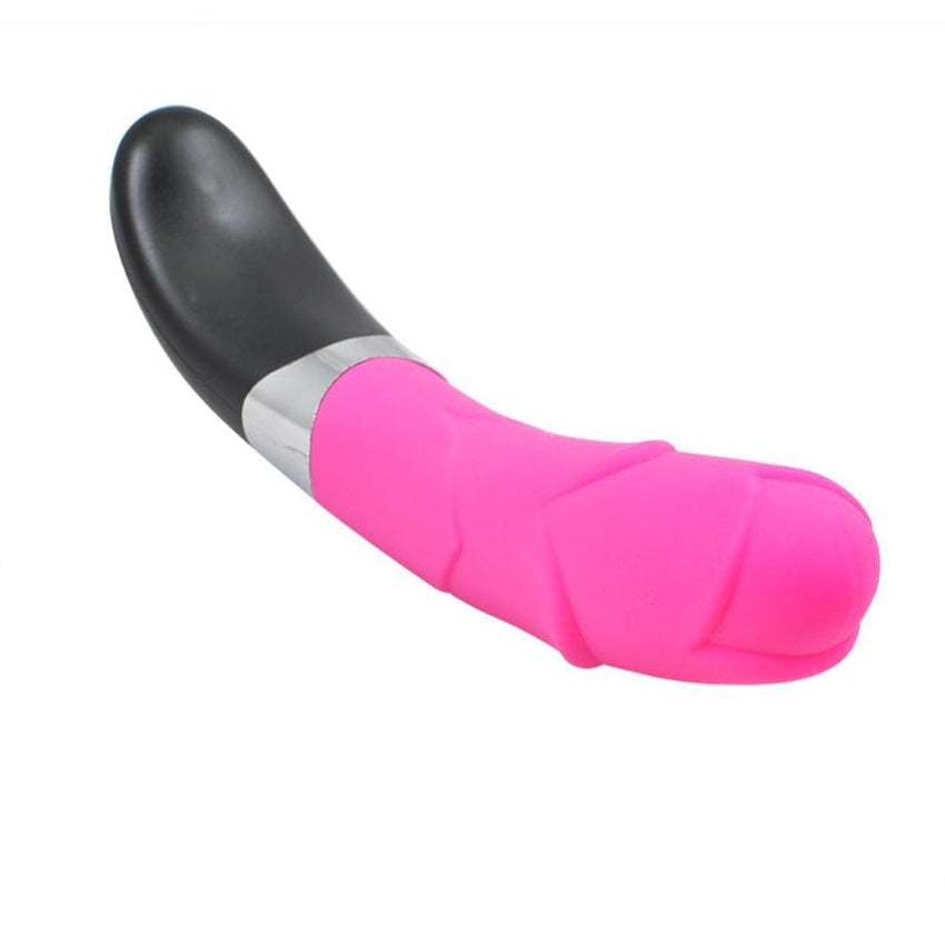 Textured Pink Silicone Vibrator