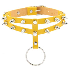 Colored Studded Gothic Sub Collar