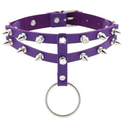 Colored Studded Gothic Sub Collar