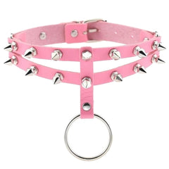 Colored Studded Gothic Sub Collar