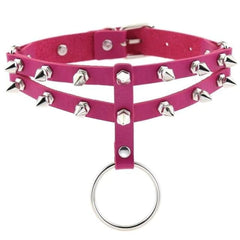 Colored Studded Gothic Sub Collar