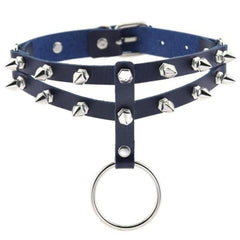 Colored Studded Gothic Sub Collar