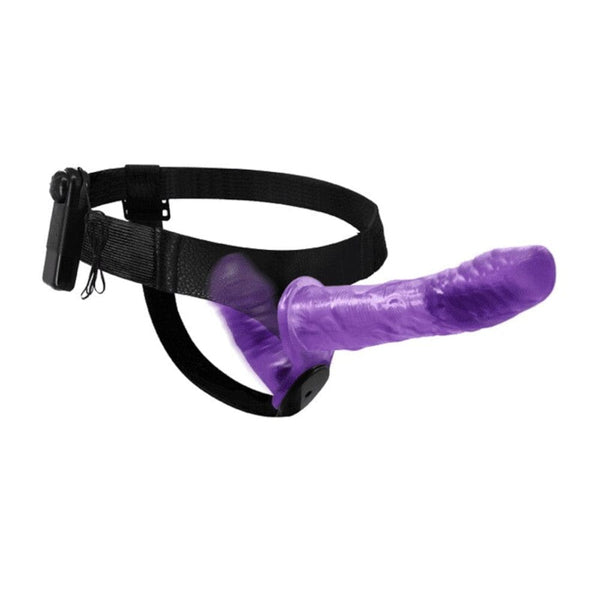 Stylish Purple Double Ended Vibrating Strap On