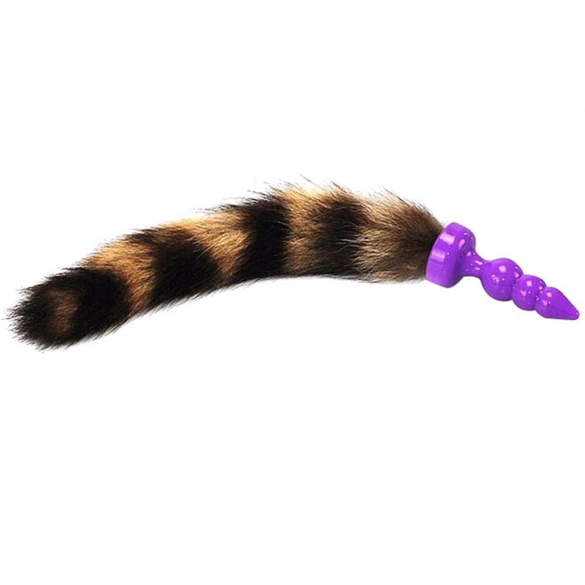 12' Silicone Brown Fox Tail Plug